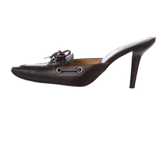 Tods Leather Square Toe Mules - Picture 5 of 5